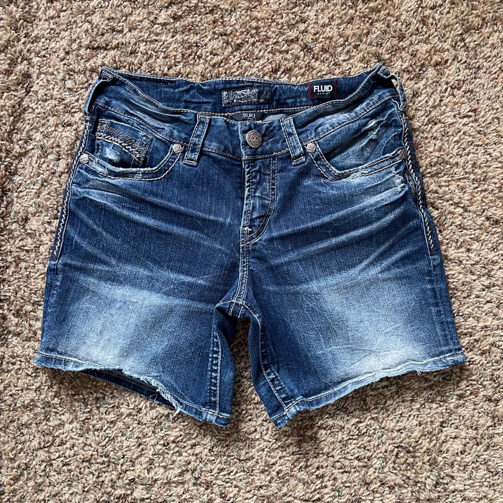 Women's Blue Denim Shorts
